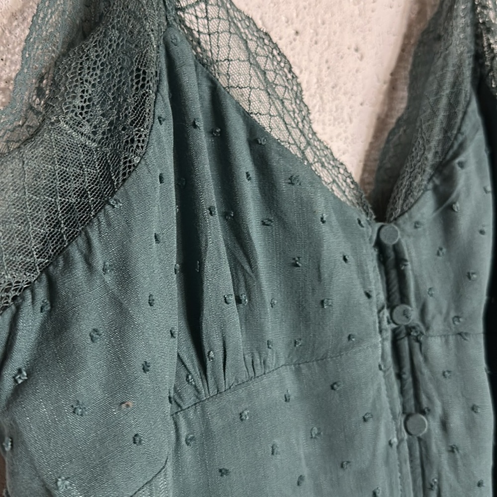 Love Stitch Elegant Teal Slip Midi Dress, Fits M - Picture 12 of 16
